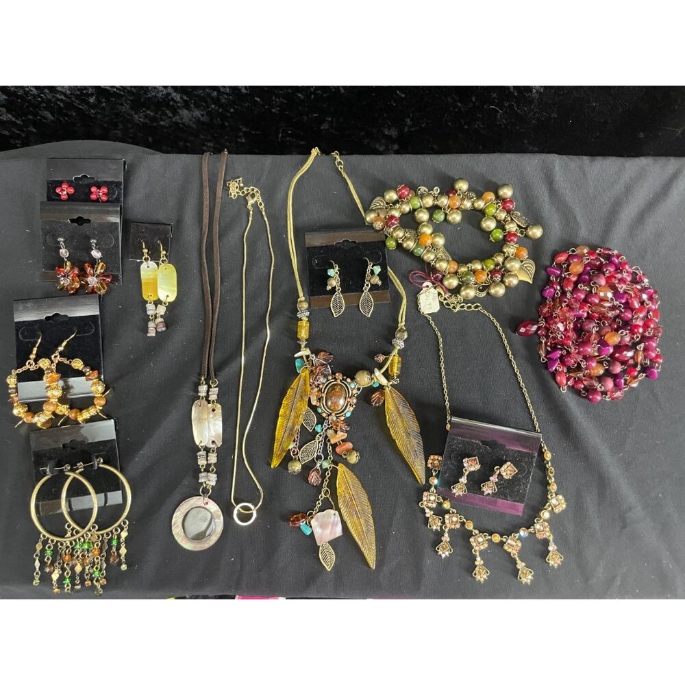 Fashion Jewelry Lot Earring Necklace‎ Bracelet New With Tags Brown Colors NEW